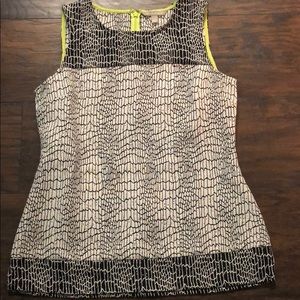 ⚡️Banana Republic textured black/ivory blouse 🍋